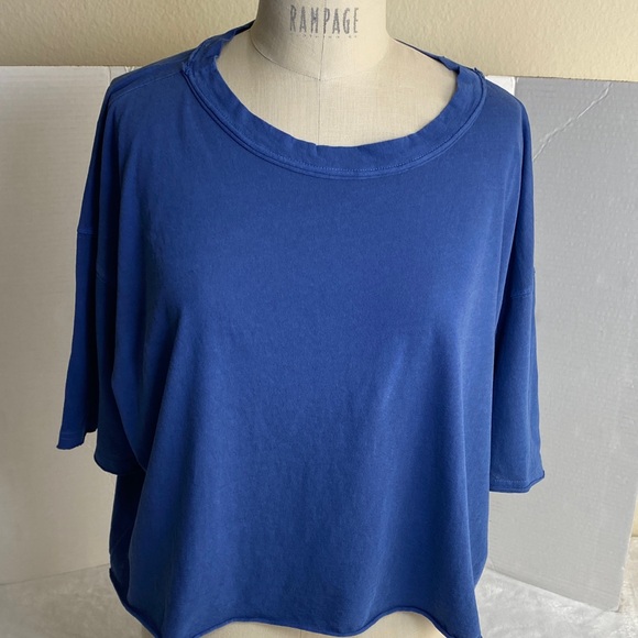 Free People FP Movement Blue Women's Crop Top size M - Picture 1 of 11